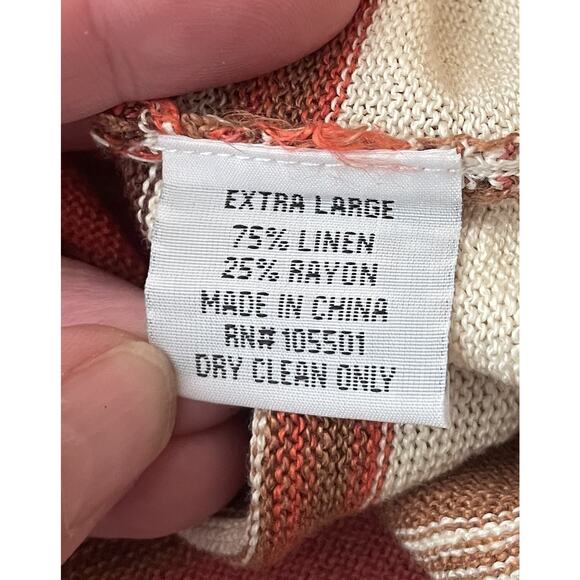 Double D Ranch Monument Pass Skirt XL NWT Orange Brown Stripe Fringe - Picture 9 of 9